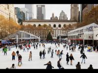 New York - Bryant Park Winter Village open webcam 