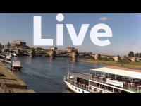 Webcam Dresdner Terrassenufer - Panoramablick laden